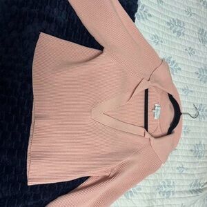 L'Academie Blush V-Neck Sweater